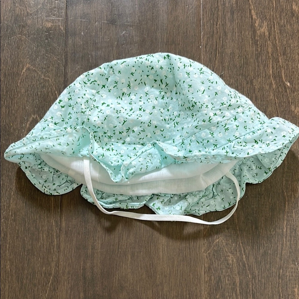 New Floral Mint Green Baby OS Sun Hat(no brand)